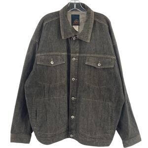 Godbody Vintage Gray Denim Men’s 2XL Button-Up Jean Jacket Cotton Pre-Owned